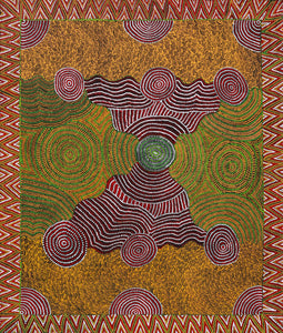 Aboriginal Artwork by Maggie Napangardi Williams, Janmarda Jukurrpa (Bush Onion Dreaming), 107x91cm - ART ARK®