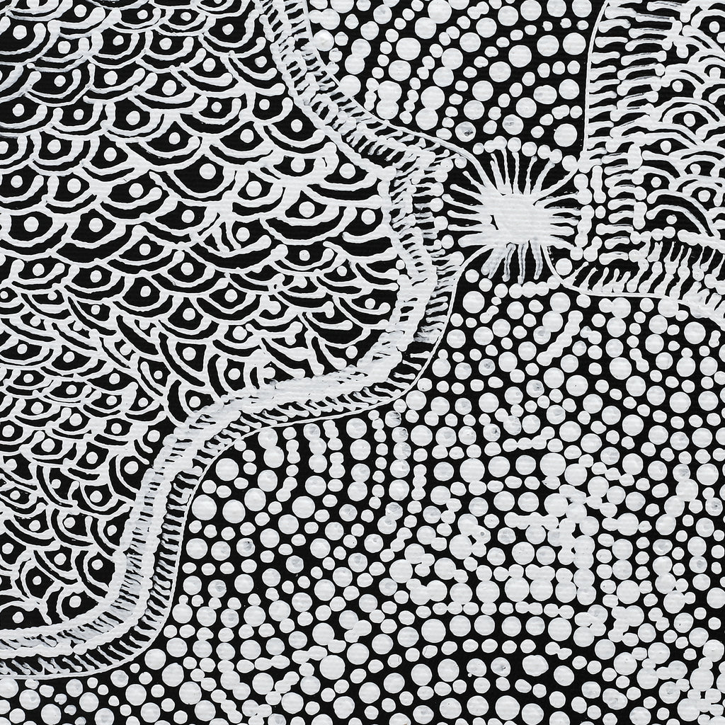 Aboriginal Art by Maggie Napangardi Williams, Janmarda Jukurrpa (Bush Onion Dreaming), 30x30cm - ART ARK®