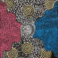 Aboriginal Artwork by Maggie Napangardi Williams, Janmarda Jukurrpa (Bush Onion Dreaming), 30x30cm