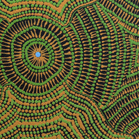 Aboriginal Artwork by Maggie Napangardi Williams, Janmarda Jukurrpa (Bush Onion Dreaming), 30x30cm