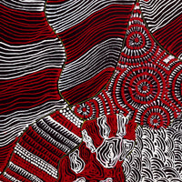 Aboriginal Artwork by Maggie Napangardi Williams, Janmarda Jukurrpa (Bush Onion Dreaming), 40x40cm
