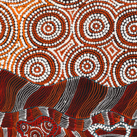 Aboriginal Artwork by Maggie Napangardi Williams, Janmarda Jukurrpa (Bush Onion Dreaming), 76x46cm