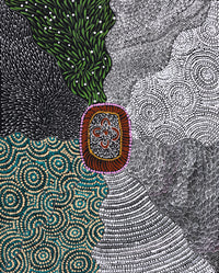 Aboriginal Artwork by Maggie Napangardi Williams, Janmarda Jukurrpa (Bush Onion Dreaming), 76x61cm