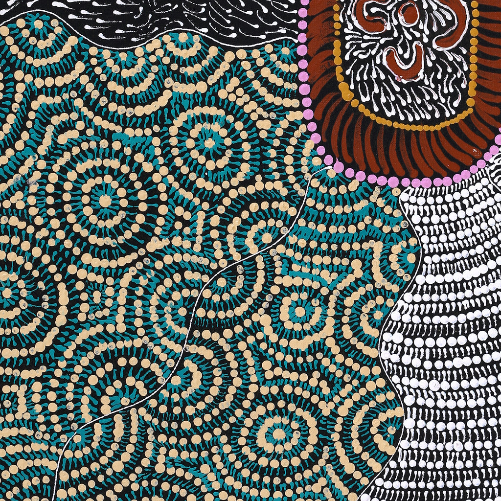 Aboriginal Artwork by Maggie Napangardi Williams, Janmarda Jukurrpa (Bush Onion Dreaming), 76x61cm