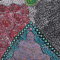 Aboriginal Artwork by Maggie Napangardi Williams, Janmarda Jukurrpa (Bush Onion Dreaming), 91x46cm