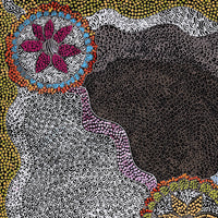 Aboriginal Artwork by Maggie Napangardi Williams, Janmarda Jukurrpa (Bush Onion Dreaming), 91x76cm