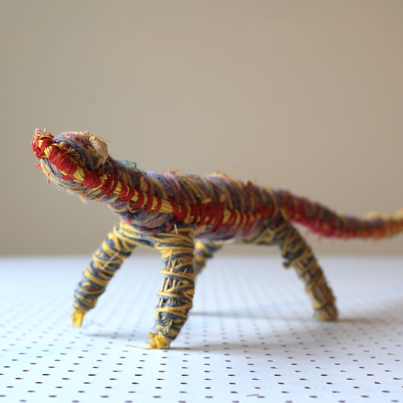 Aboriginal Artwork by Maimie Butler - Tjanpi Tinka (goanna) Sculpture