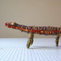 Aboriginal Artwork by Maimie Butler - Tjanpi Tinka (goanna) Sculpture