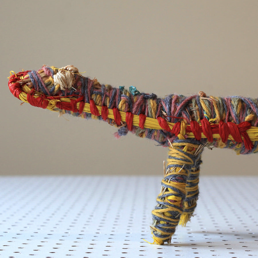 Aboriginal Artwork by Maimie Butler - Tjanpi Tinka (goanna) Sculpture