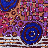 Aboriginal Artwork by Maisie Nungarrayi Ward, Kurrkara Jukurrpa (Desert Oak Dreaming) - Mina Mina, 46x46cm