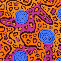 Aboriginal Artwork by Maisie Nungarrayi Ward, Kurrkara Jukurrpa (Desert Oak Dreaming) - Mina Mina, 30x30cm