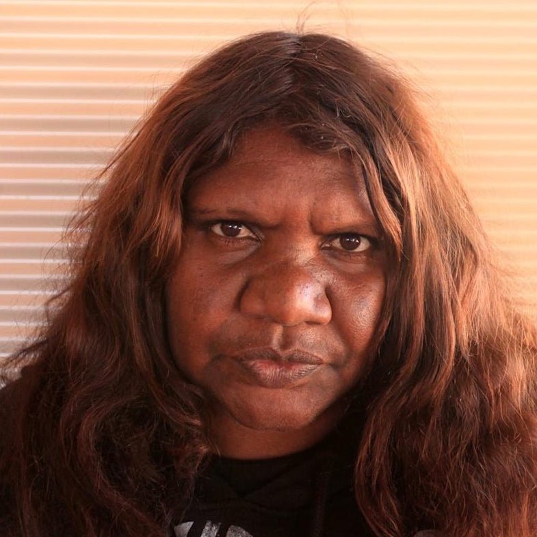 Aboriginal Artwork by Maisie Nungarrayi Ward, Kurrkara Jukurrpa (Desert Oak Dreaming) - Mina Mina, 30x30cm