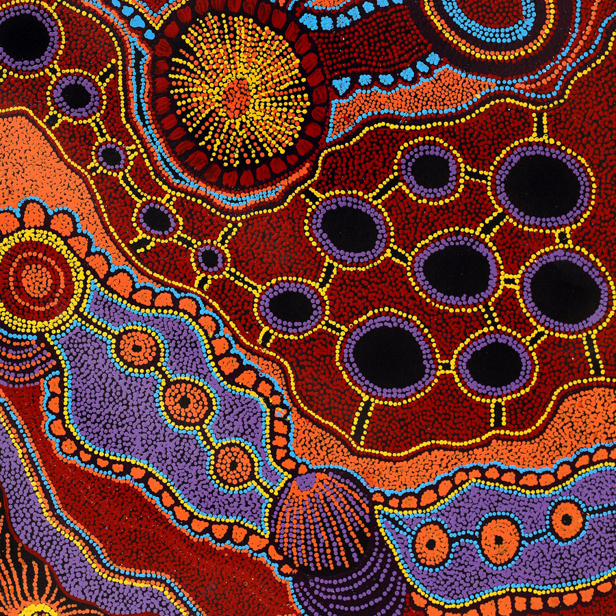 Aboriginal Artwork by Makiniti Minutjukur, Ernabella Area, 107x70cm