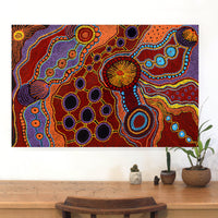 Aboriginal Artwork by Makiniti Minutjukur, Ernabella Area, 107x70cm