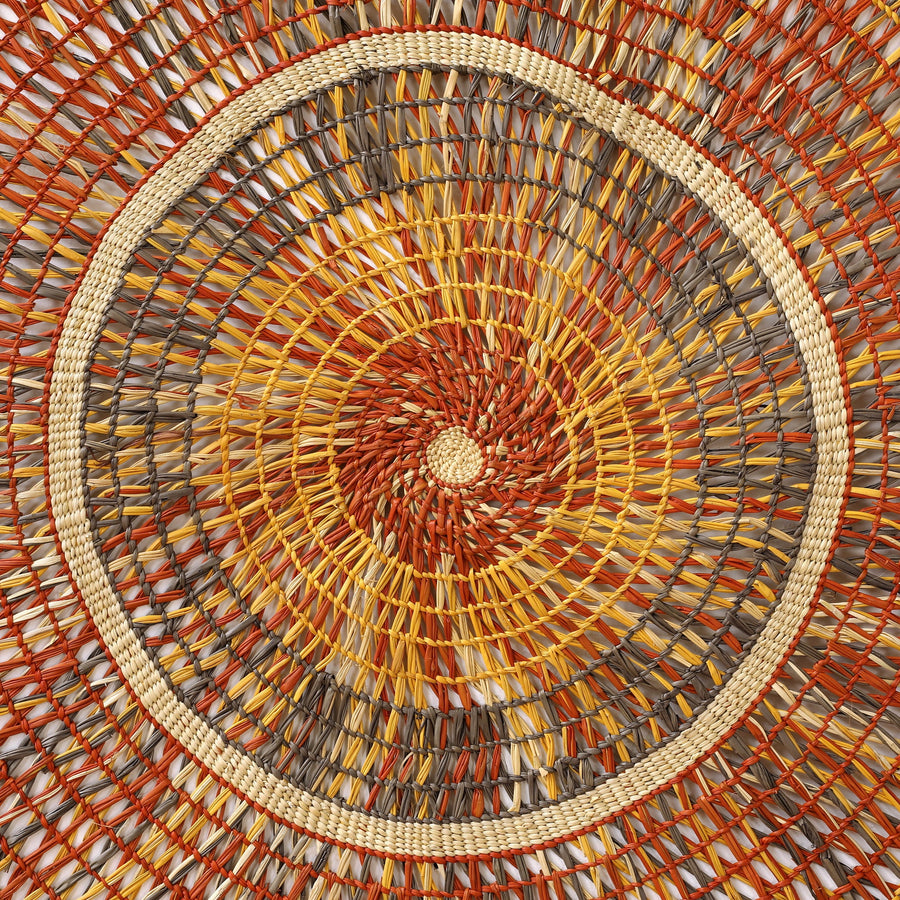 Aboriginal Artwork by Marcia Marrkula Mawulawuy - Woven Mat 160cm