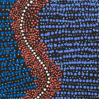 Aboriginal Artwork by Marcia Nangala Dixon, Ngapa Jukurrpa (Water Dreaming) - Puyurru, 30x30cm