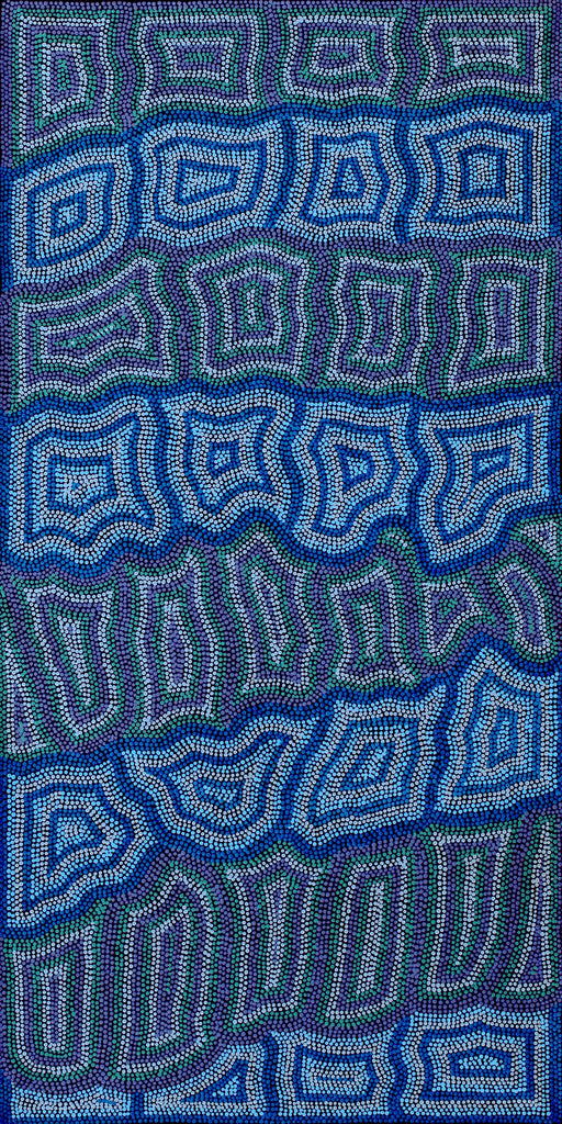 Aboriginal Artwork by Margaret Donegan, Kungkarangkalpa (Seven Sisters Story), 122x60cm