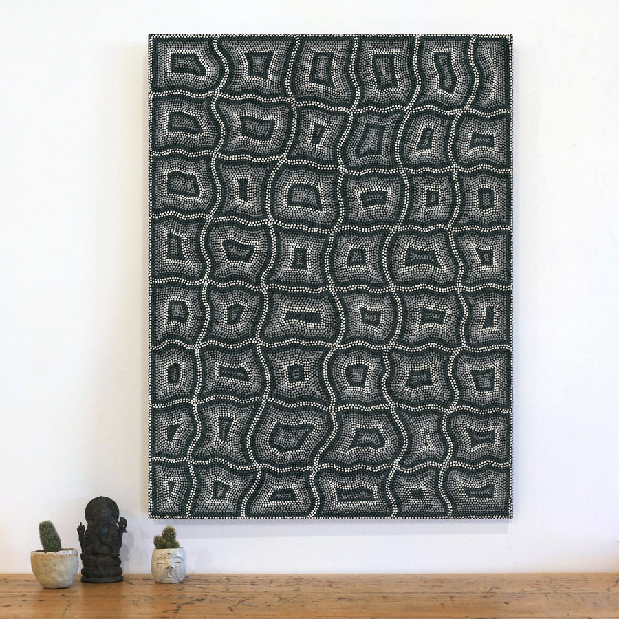 Aboriginal Artwork by Margaret Donegan, Kungkarangkalpa (Seven Sisters Story), 101x76cm
