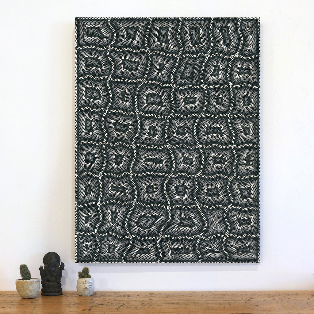 Aboriginal Art by Margaret Donegan, Kungkarangkalpa (Seven Sisters Story), 101x76cm - ART ARK®