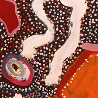 Aboriginal Artwork by Margaret Donegan, Wati Kutjara Wanampi, 101x76cm