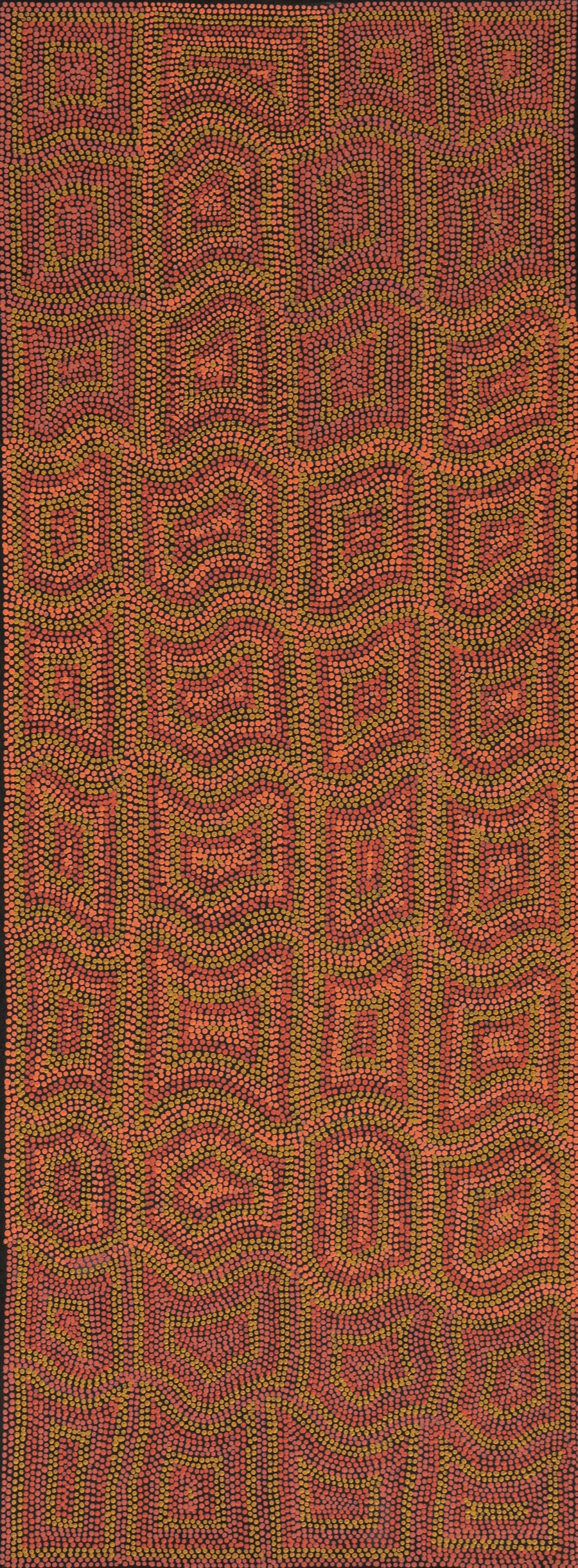 Aboriginal Artwork by Margaret Donegan, Kungkarangkalpa (Seven Sisters Story), 91x45cm