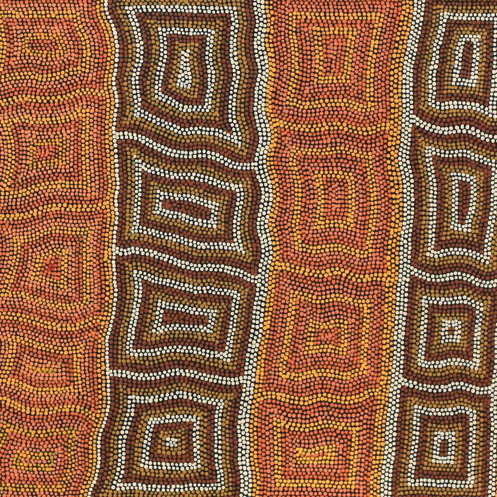 Aboriginal Artwork by Margaret Donegan, Kungkarangkalpa (Seven Sisters Story), 127x61cm