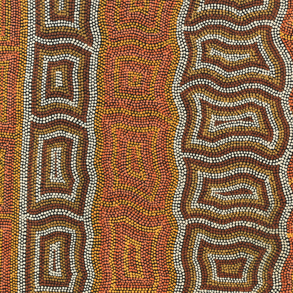 Aboriginal Art by Margaret Donegan, Kungkarangkalpa (Seven Sisters Story), 127x61cm - ART ARK®