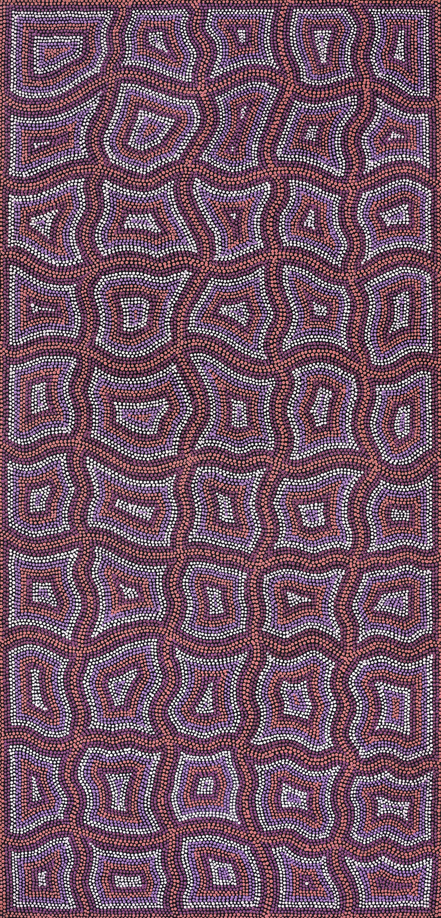 Aboriginal Artwork by Margaret Donegan, Kungkarangkalpa (Seven Sisters Story), 127x61cm