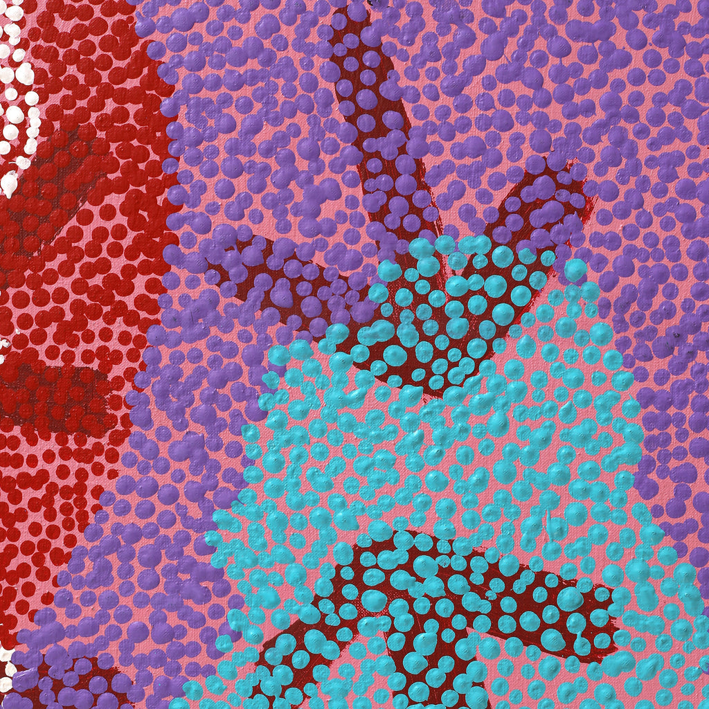 Aboriginal Artwork by Margaret Nangala Gallagher, Yankirri Jukurrpa (Emu Dreaming), 183x61cm