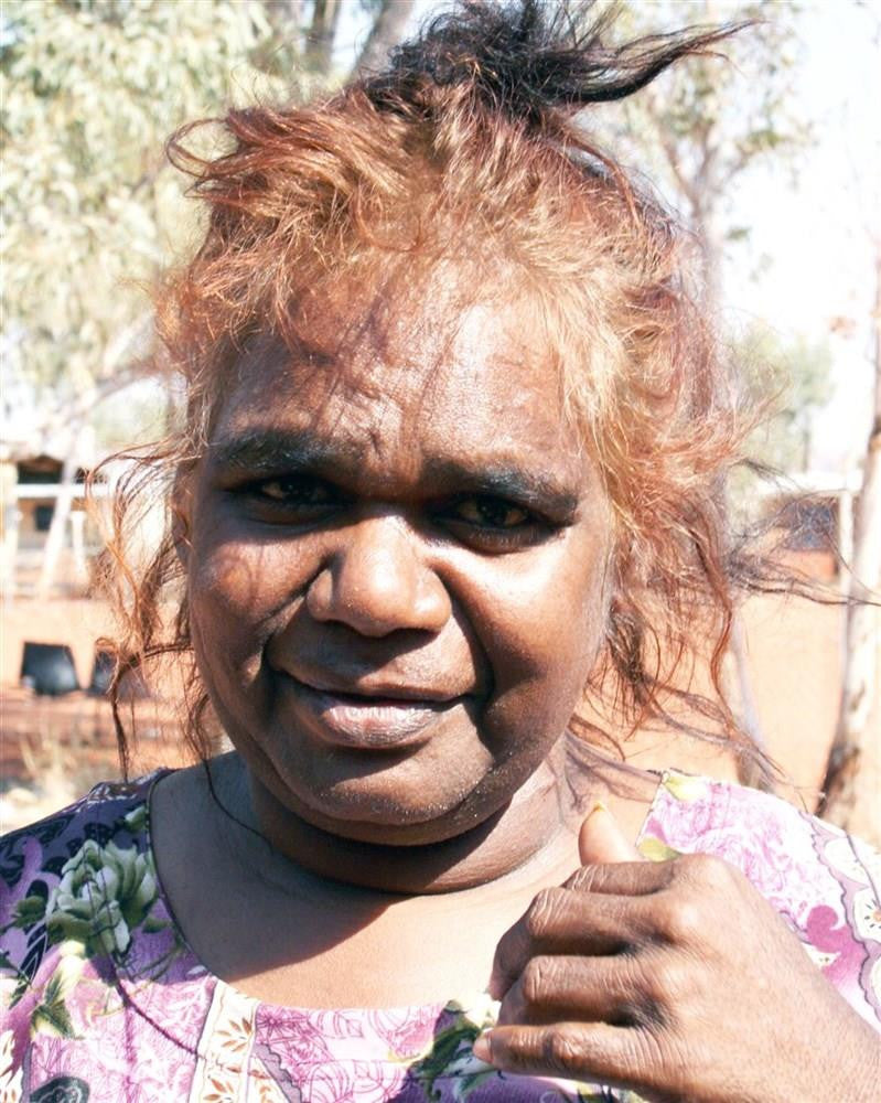 Aboriginal Artwork by Margaret Nangala Gallagher, Yankirri Jukurrpa, 122x61cm