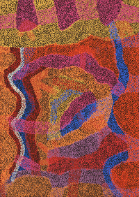 Aboriginal Artwork by Margaret Nangala Gallagher, Yankirri Jukurrpa (Emu Dreaming), 107x76cm