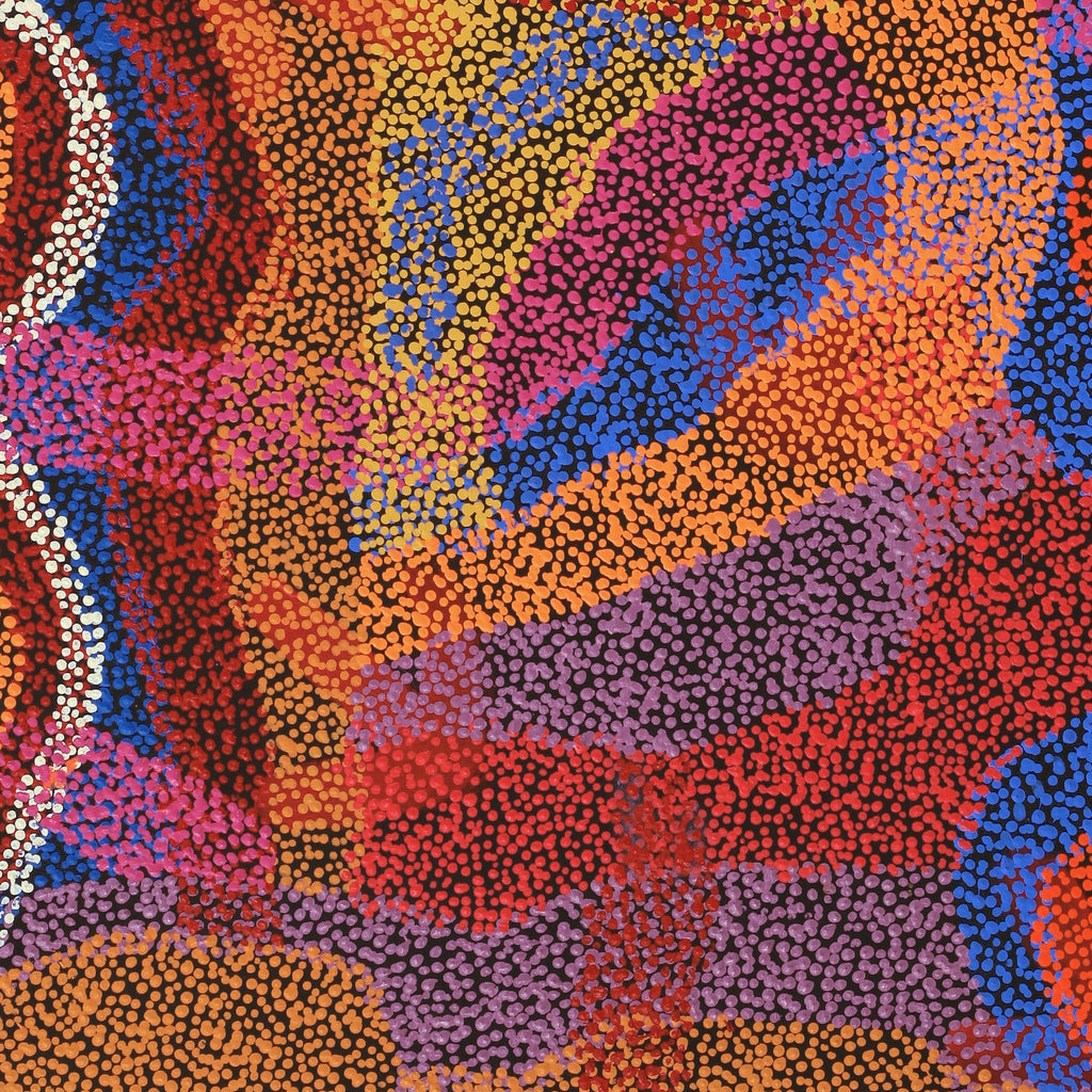 Aboriginal Artwork by Margaret Nangala Gallagher, Yankirri Jukurrpa (Emu Dreaming), 107x76cm