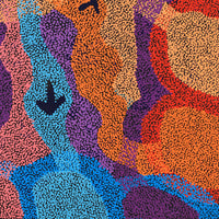 Aboriginal Artwork by Margaret Nangala Gallagher, Yankirri Jukurrpa (Emu Dreaming), 107x76cm
