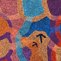 Aboriginal Artwork by Margaret Nangala Gallagher, Yankirri Jukurrpa (Emu Dreaming), 107x76cm