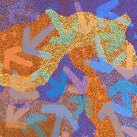 Aboriginal Artwork by Margaret Nangala Gallagher, Yankirri Jukurrpa (Emu Dreaming), 107x76cm