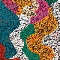 Aboriginal Artwork by Margaret Nangala Gallagher, Yankirri Jukurrpa (Emu Dreaming), 122x61cm