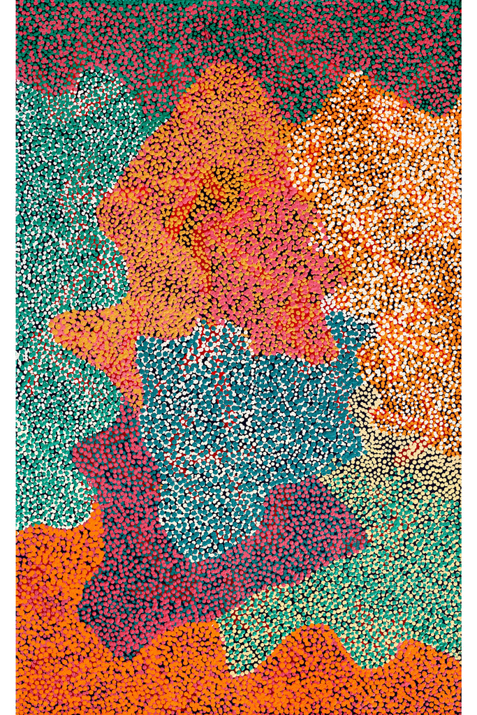Aboriginal Artwork by Margaret Nangala Gallagher, Yankirri Jukurrpa (Emu Dreaming), 122x76cm