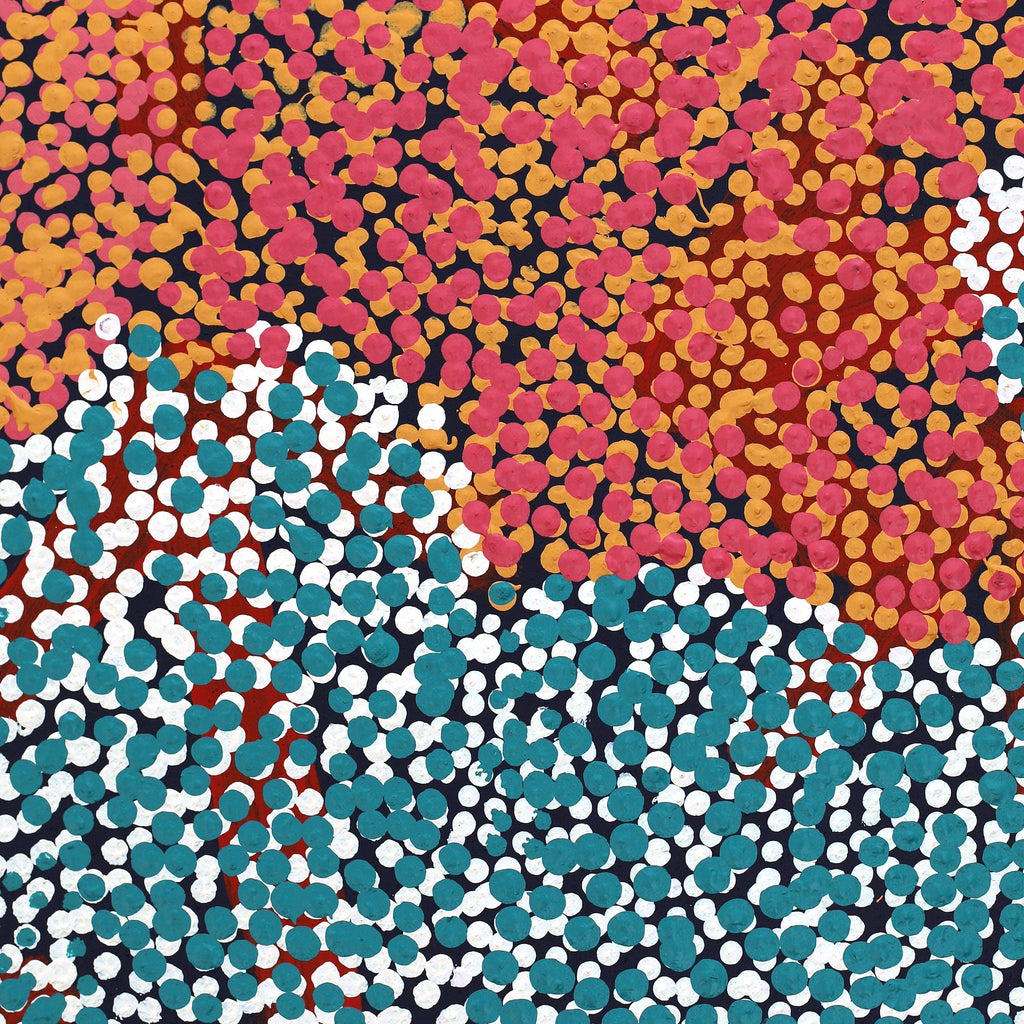 Aboriginal Artwork by Margaret Nangala Gallagher, Yankirri Jukurrpa (Emu Dreaming), 122x76cm