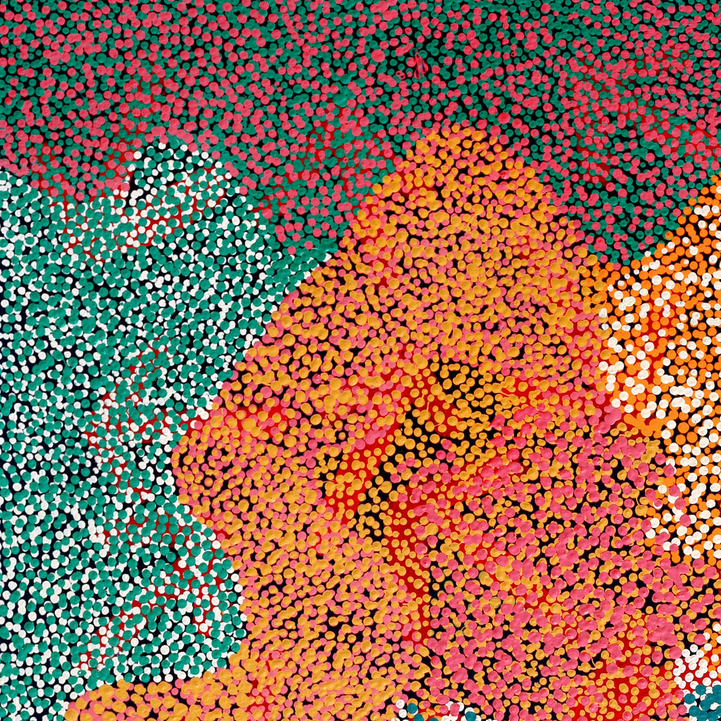 Aboriginal Artwork by Margaret Nangala Gallagher, Yankirri Jukurrpa (Emu Dreaming), 122x76cm