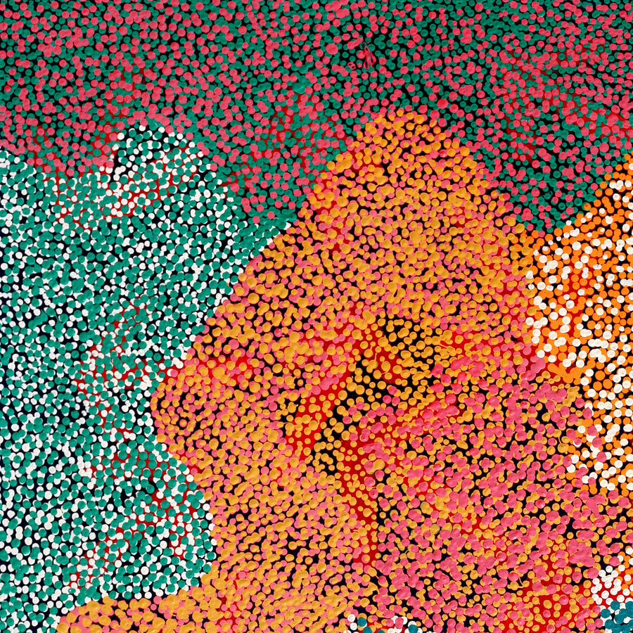 Aboriginal Artwork by Margaret Nangala Gallagher, Yankirri Jukurrpa (Emu Dreaming), 122x76cm