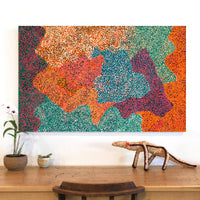 Aboriginal Artwork by Margaret Nangala Gallagher, Yankirri Jukurrpa (Emu Dreaming), 122x76cm