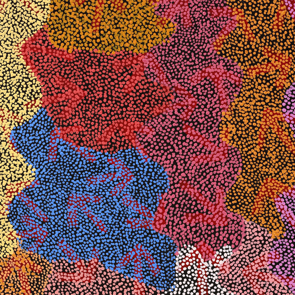 Aboriginal Artwork by Margaret Nangala Gallagher, Yankirri Jukurrpa (Emu Dreaming), 122x91cm
