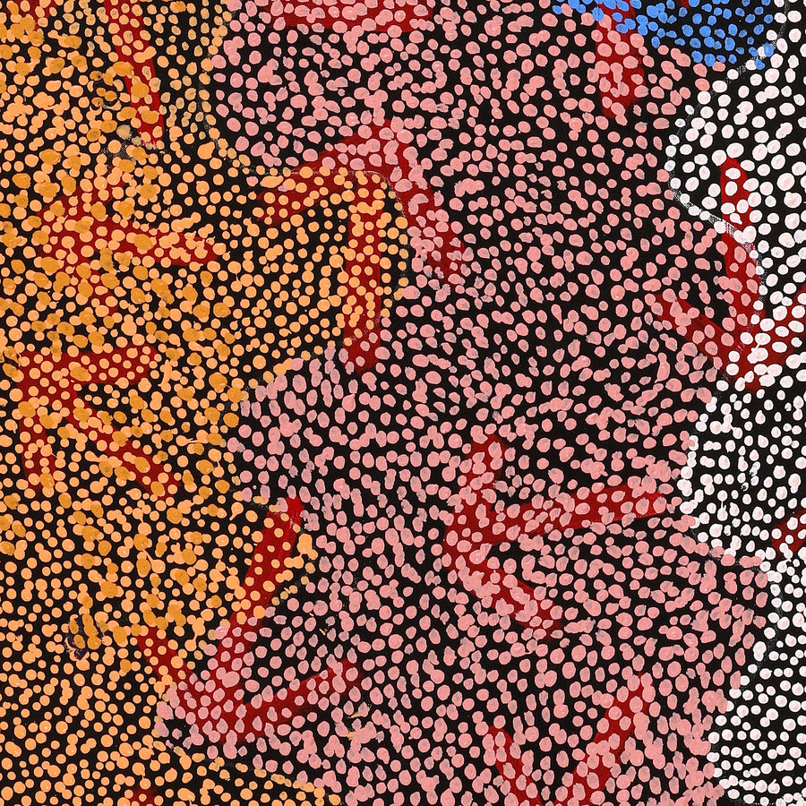 Aboriginal Artwork by Margaret Nangala Gallagher, Yankirri Jukurrpa (Emu Dreaming), 122x91cm