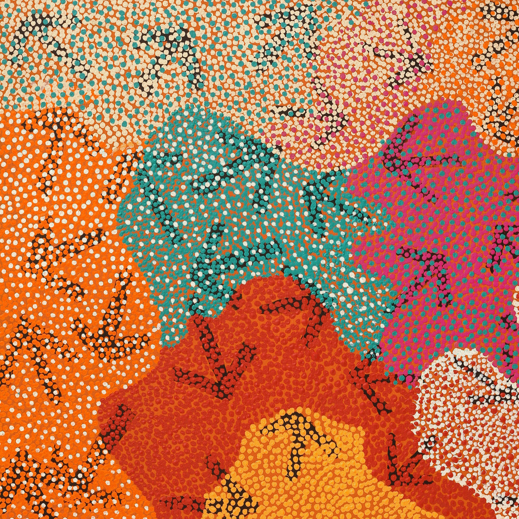 Aboriginal Artwork by Margaret Nangala Gallagher, Yankirri Jukurrpa (Emu Dreaming), 122x91cm