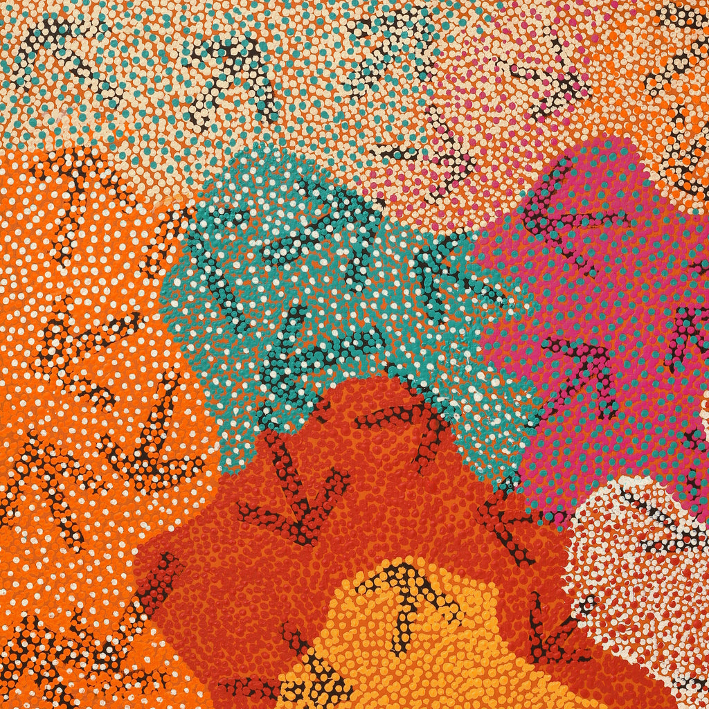 Aboriginal Artwork by Margaret Nangala Gallagher, Yankirri Jukurrpa (Emu Dreaming), 122x91cm - ART ARK®