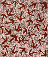 Aboriginal Artwork by Margaret Nangala Gallagher, Yankirri Jukurrpa (Emu Dreaming), 107x91cm