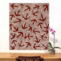 Aboriginal Artwork by Margaret Nangala Gallagher, Yankirri Jukurrpa (Emu Dreaming), 107x91cm