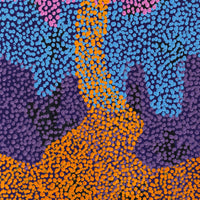 Aboriginal Artwork by Margaret Nangala Gallagher, Yankirri Jukurrpa (Emu Dreaming), 76x30cm