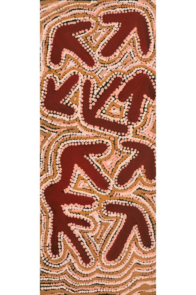 Aboriginal Artwork by Margaret Nangala Gallagher, Yankirri Jukurrpa (Emu Dreaming), 76x30cm