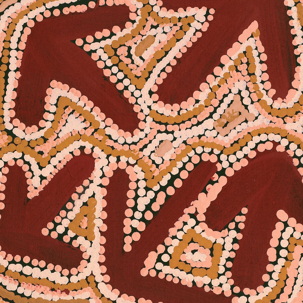 Aboriginal Artwork by Margaret Nangala Gallagher, Yankirri Jukurrpa (Emu Dreaming), 76x30cm